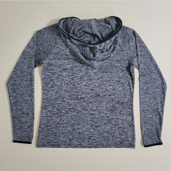 Under Armour Women's HeatGear Long Sleeve Black Heather Hoody - Picture 15 of 15